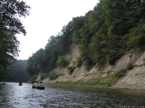 canoing steep bank river